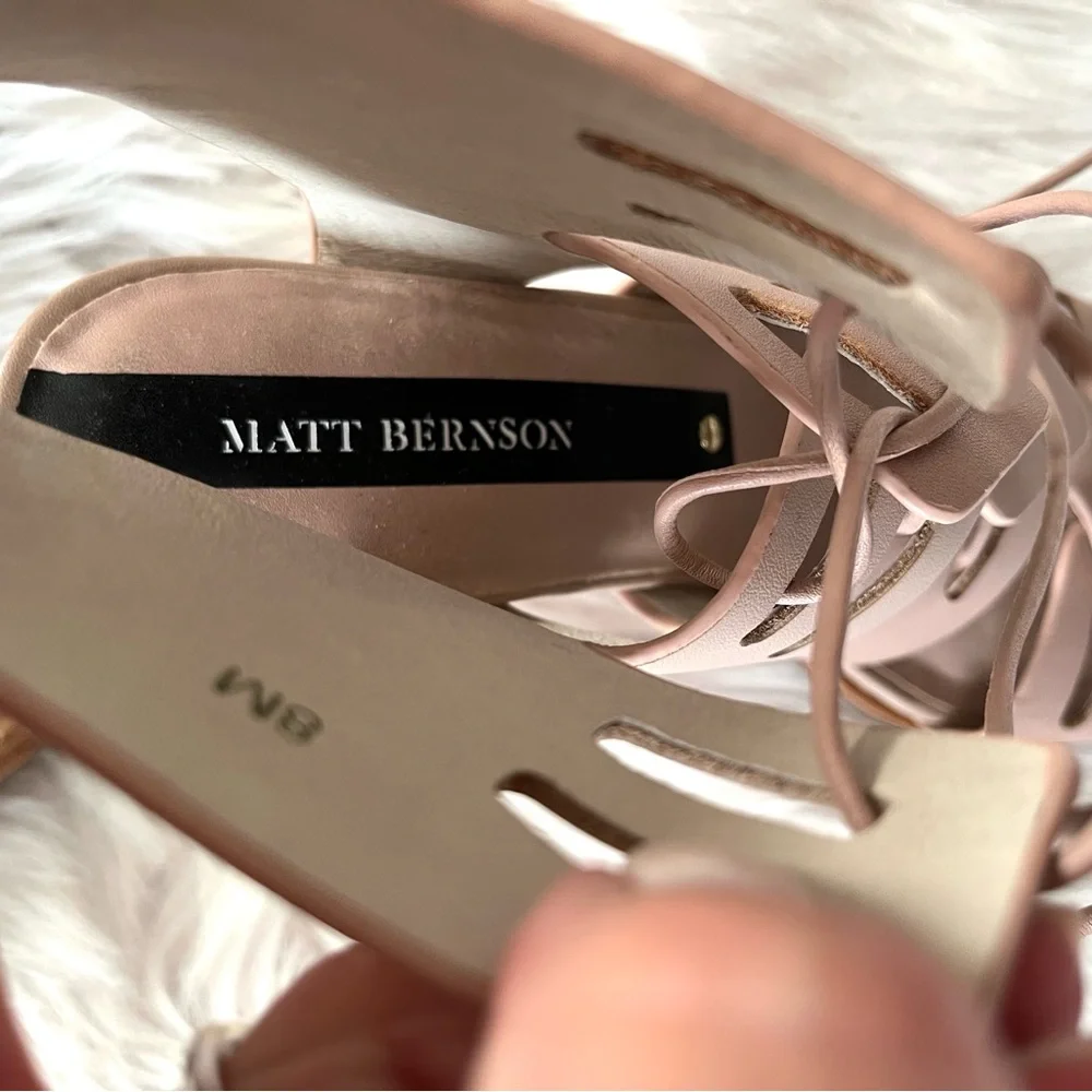MATT BERNSON•miro leather lace up heel sandals 8M EUC - Picture 5 of 12